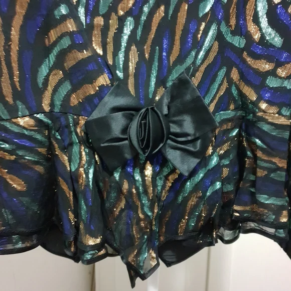 AUS16 Vintage Dolina Exclusive Blazer Metallic. Polyester Lurex. - Picture 10 of 16